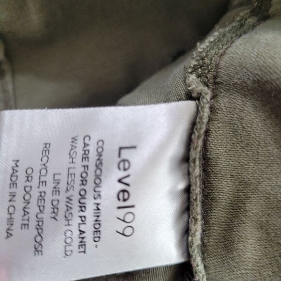 LEVEL 99 CARGO PANTS SAGE GREEN SUNWASHED SNAP POCKETS REVOLVE 31 - Picture 6 of 10